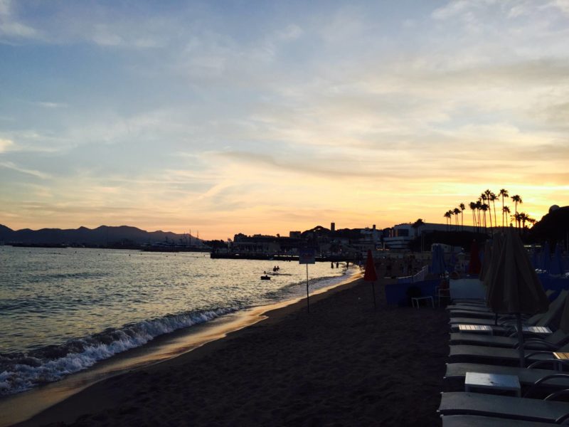 soirée sur la plage Gray d'albion