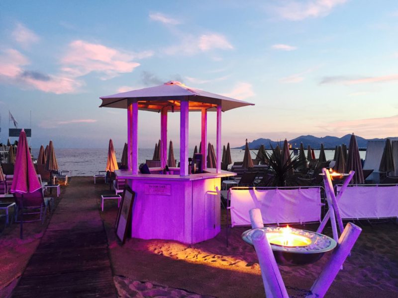 soirée sur la plage Gray d'albion