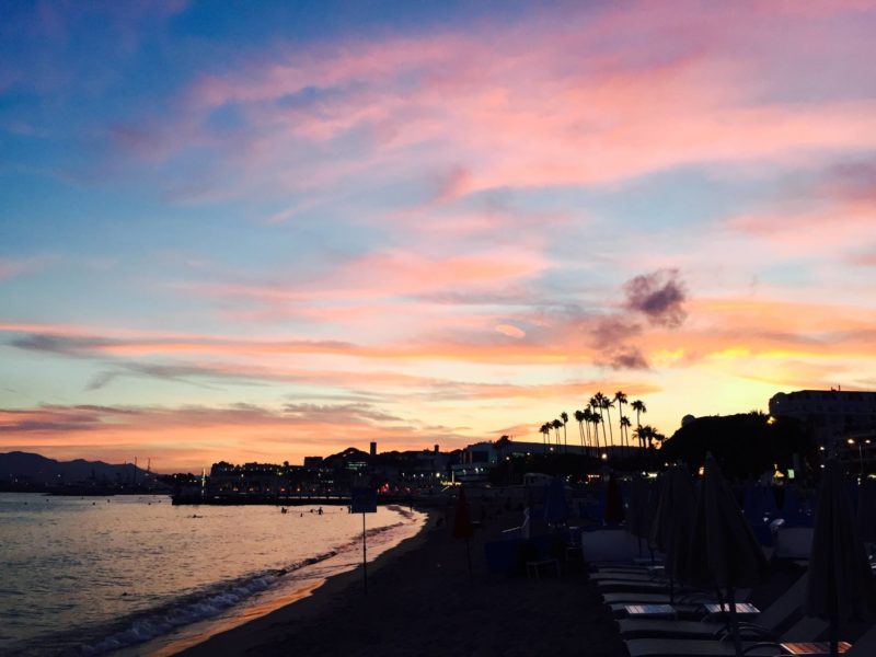 soirée sur la plage Gray d'albion