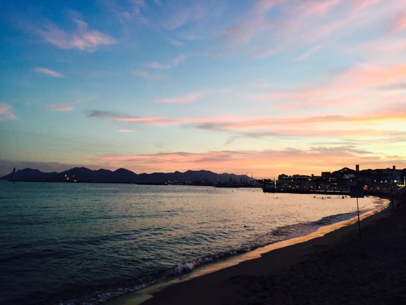 soirée sur la plage Gray d'albion