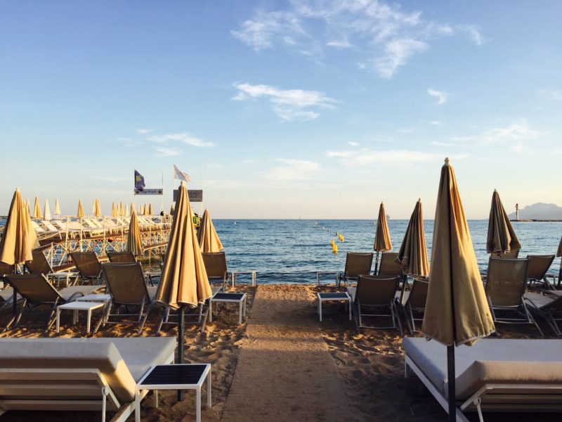 soirée sur la plage Gray d'albion