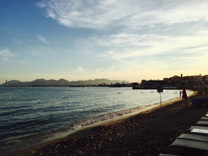 soirée sur la plage Gray d'albion