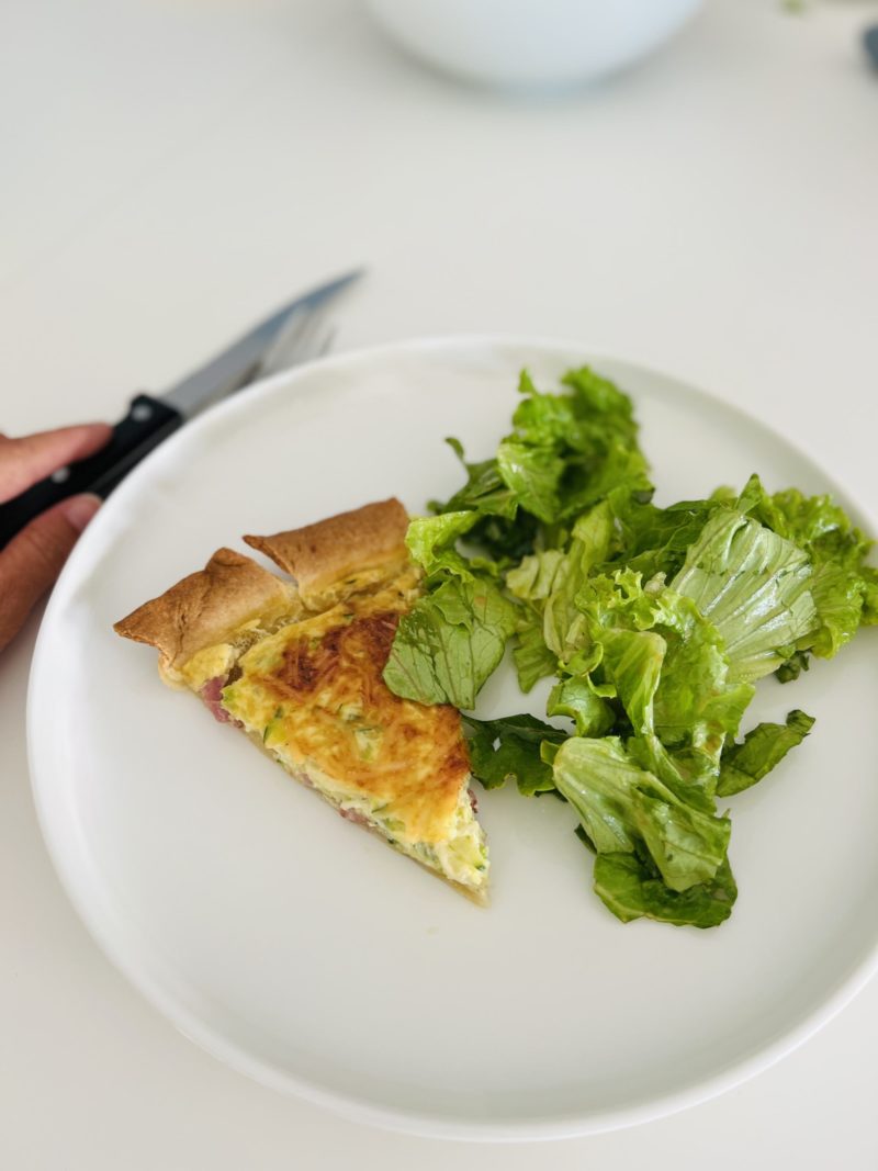 QUICHE COURGETTES LARDONS Juste