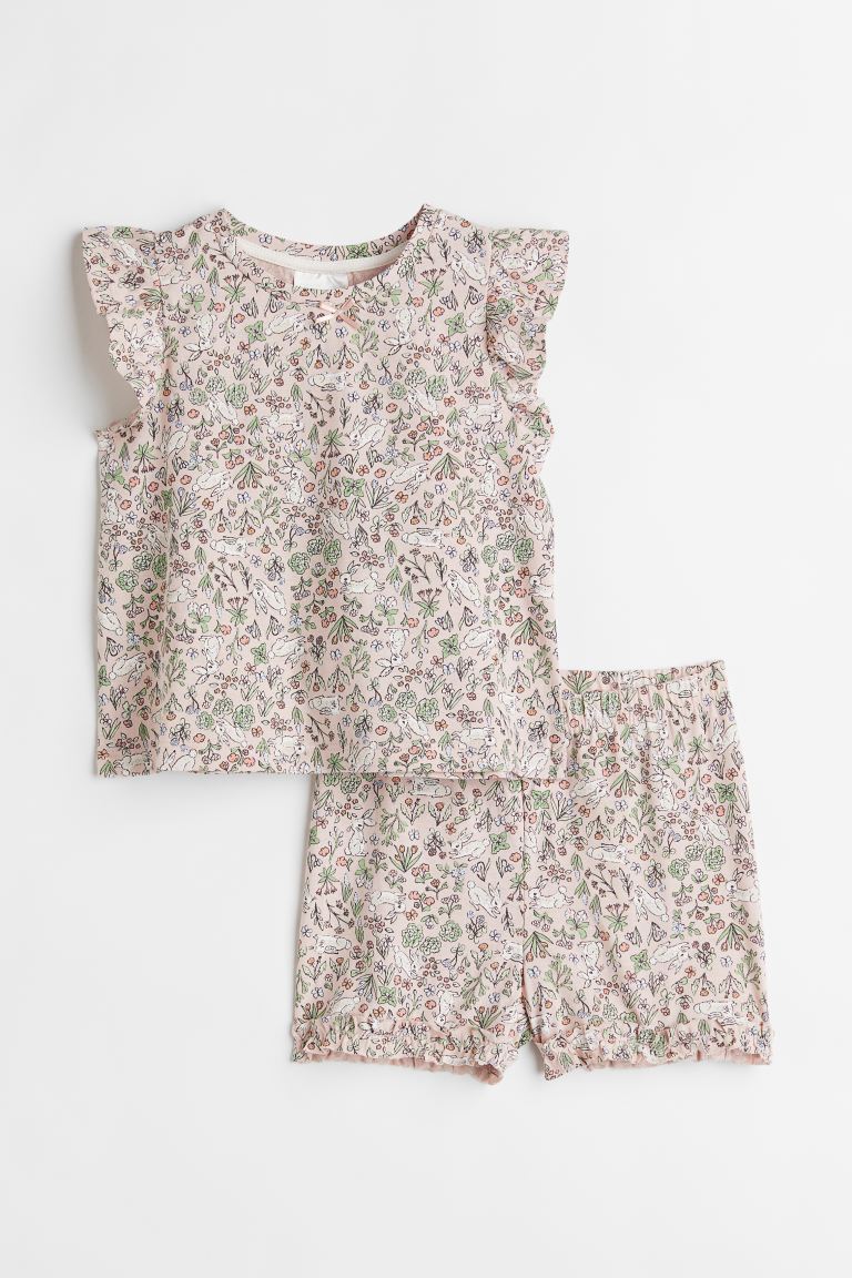 pyjama-fleurs-lapins-hm